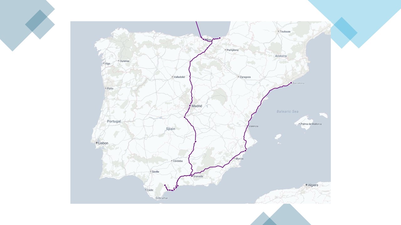 chart alicante to barcelona