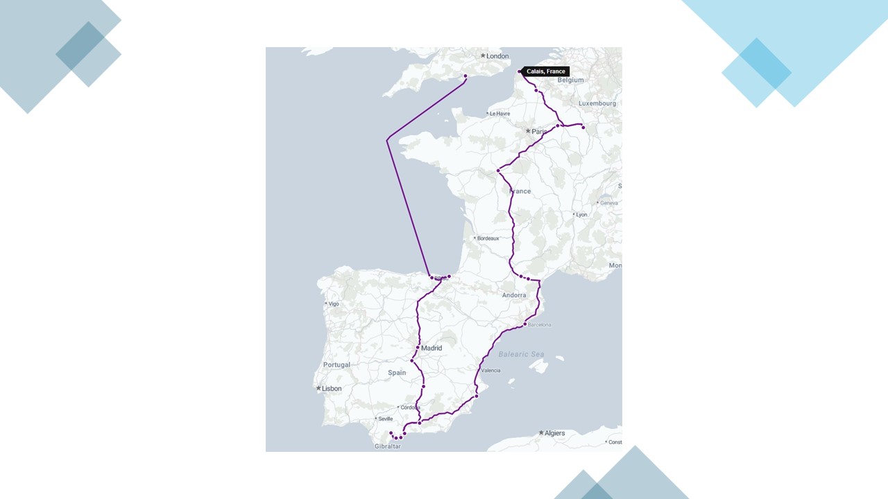 chart arras to calais