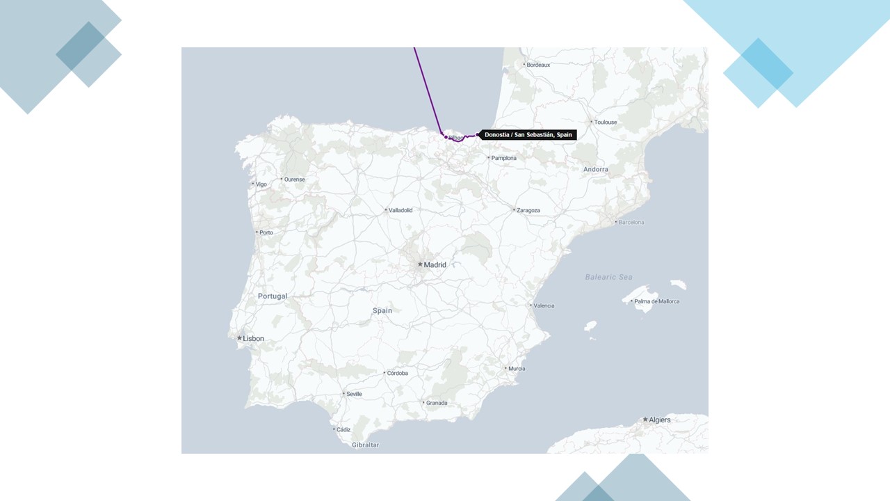 chart bilbao to san sebastian
