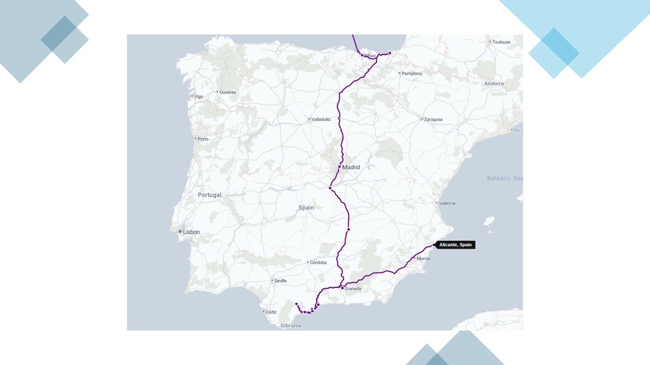 chart fuengirola to alicante