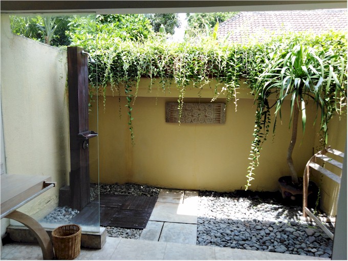 ... with its outdoor bathroom...