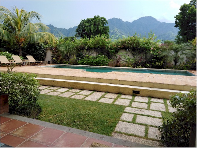 ... and swimming pool just steps away from the terrace.