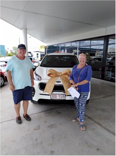 Finally in Brisbane, we bought a KIA Sportage SUV to enable us to find somewhere to live!