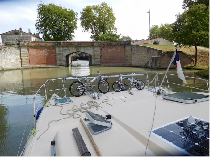 At least this bridge was pretty! But still another lock to go through!