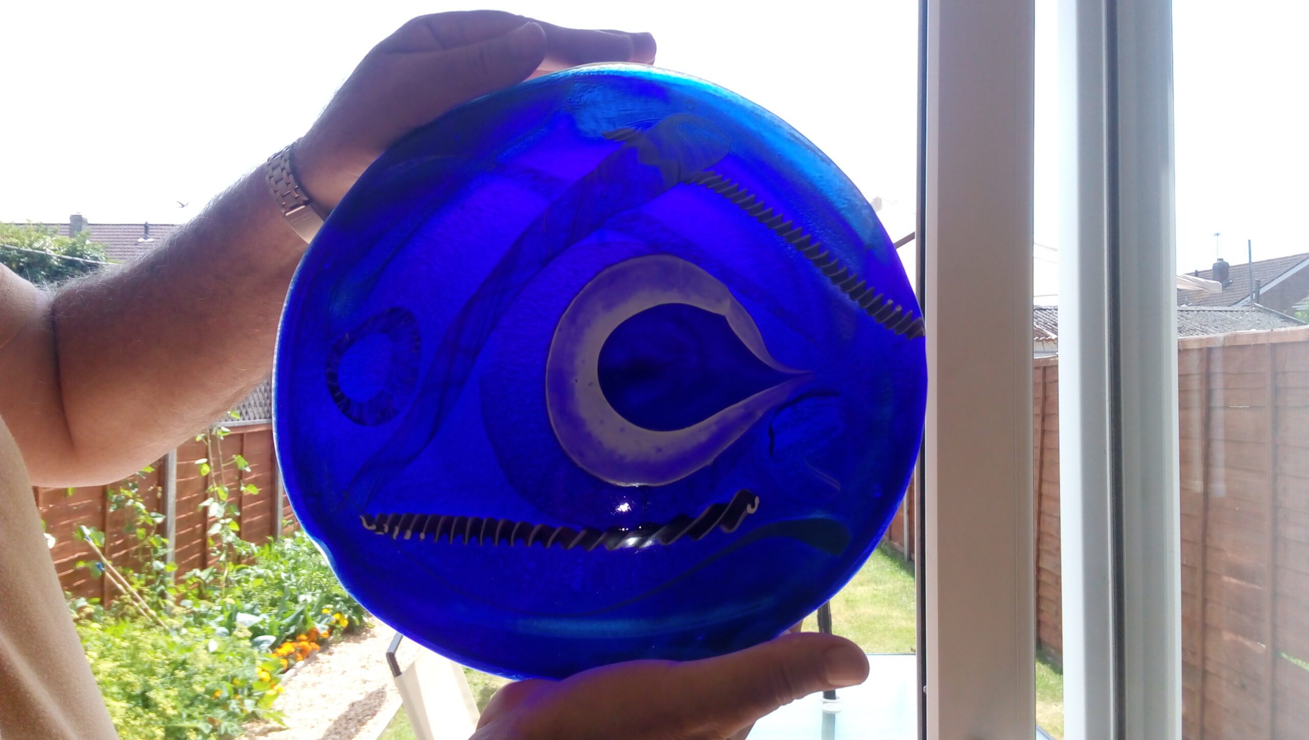 scottish border art glass platter 001