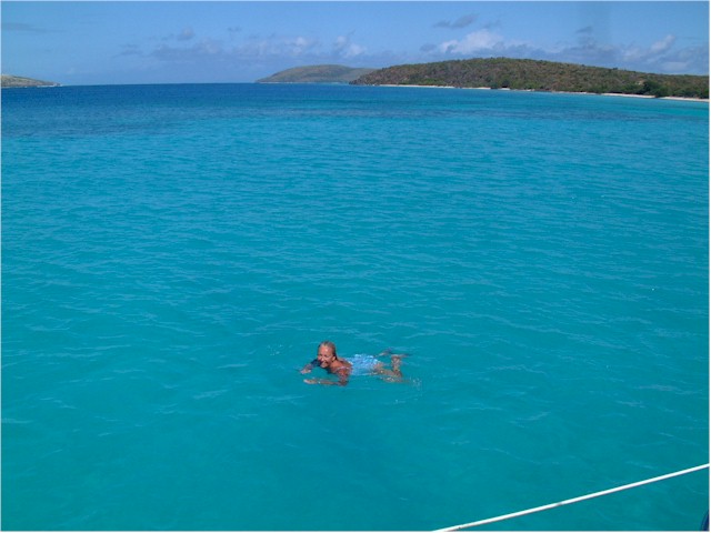 Culebrita is idyllic with turquoise blue water...
