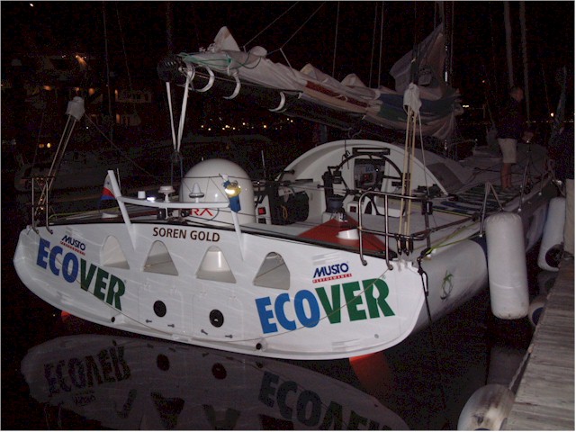 Ecover Mike Golding's winning vessel.