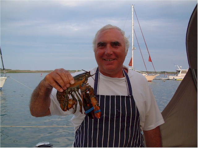 How to cook a lobster - first take care of the claws...
