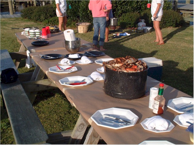 A 'crab bake' American-style...