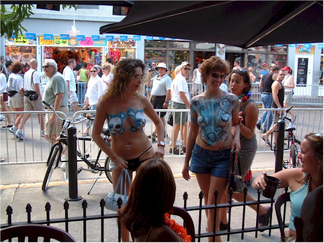 Fantasy Fest in Key West - Duval Street was closed to traffic so people could parade...
