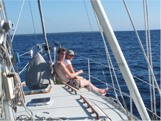 Roos & Vincent on board Poco Andante.
