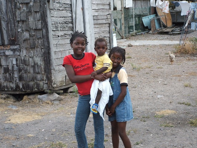 Some local kids.