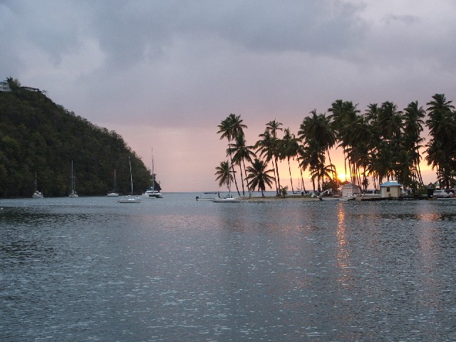 Picturesque Marigot Bay on St Lucia...
