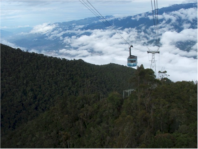 By cable car to the top of the Andes.
