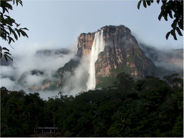 
It rained overnight - notice how much more water is flowing over the falls.