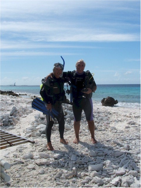 Charles from yacht Blue Moon - Keith's diving buddy. Bonaire has some of the most stunning diving in the world.
