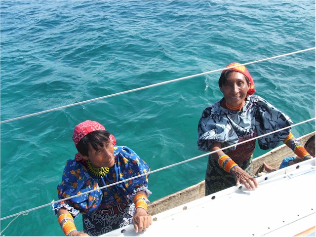 The Kuna ladies use very persuasive sales techniques to sell their molas