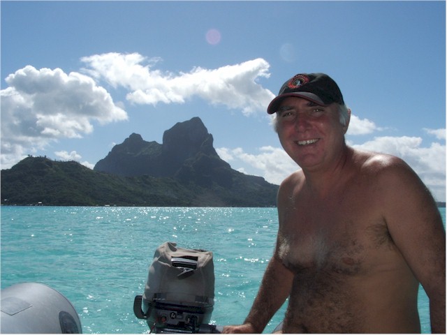 Dramatic rising peaks of Bora Bora.