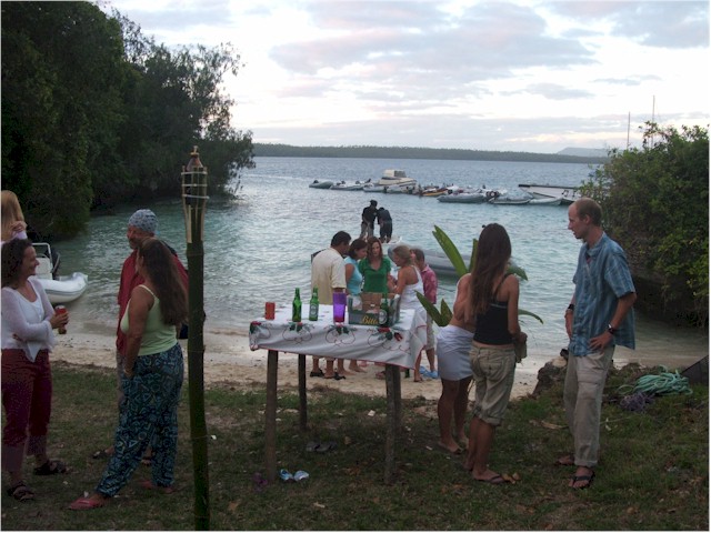 The Full Moon party - held on an uninhabited island - including valet dinghy parking...
