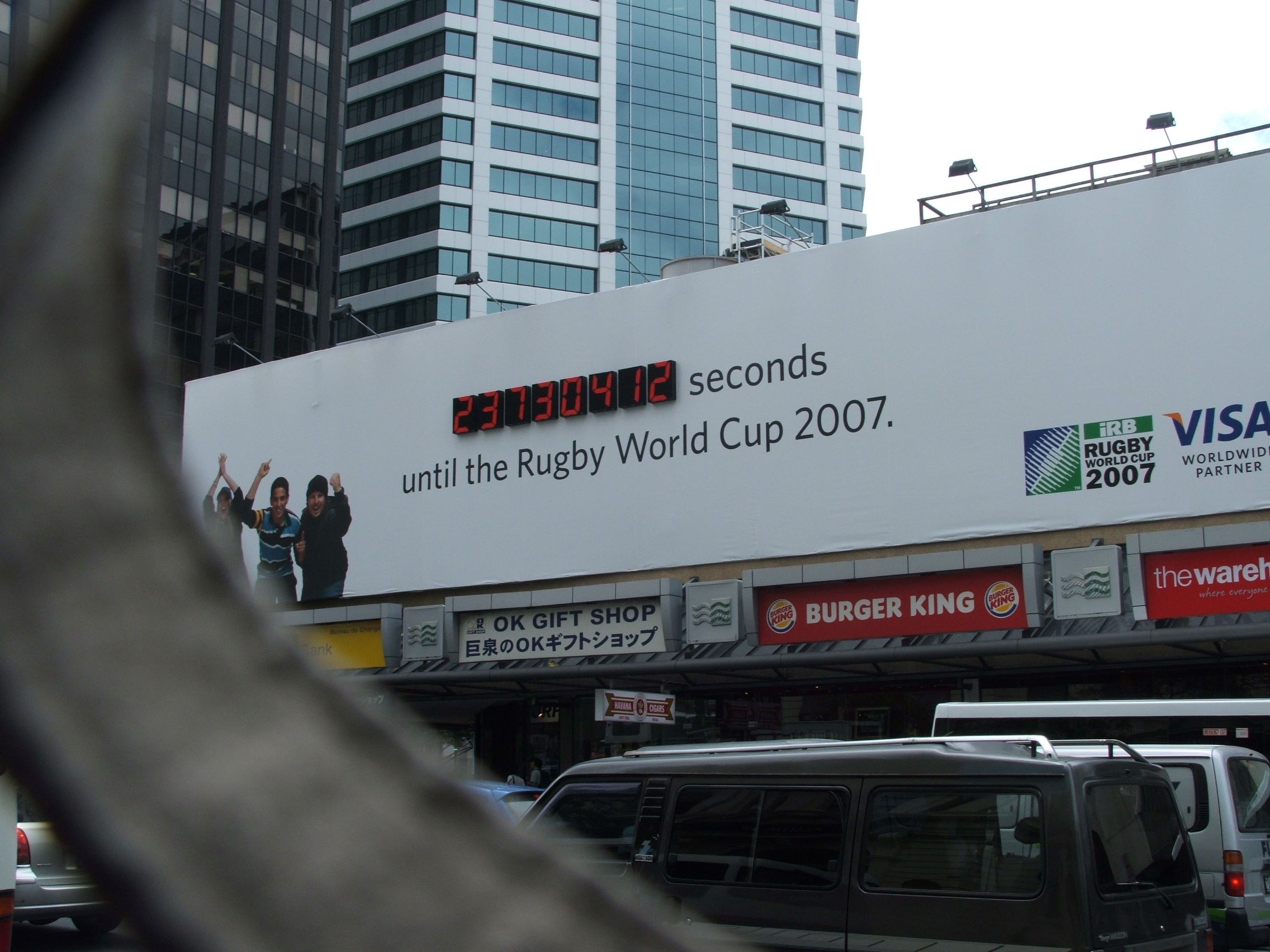 The Rugby-mad country - this sign amused Keith.
