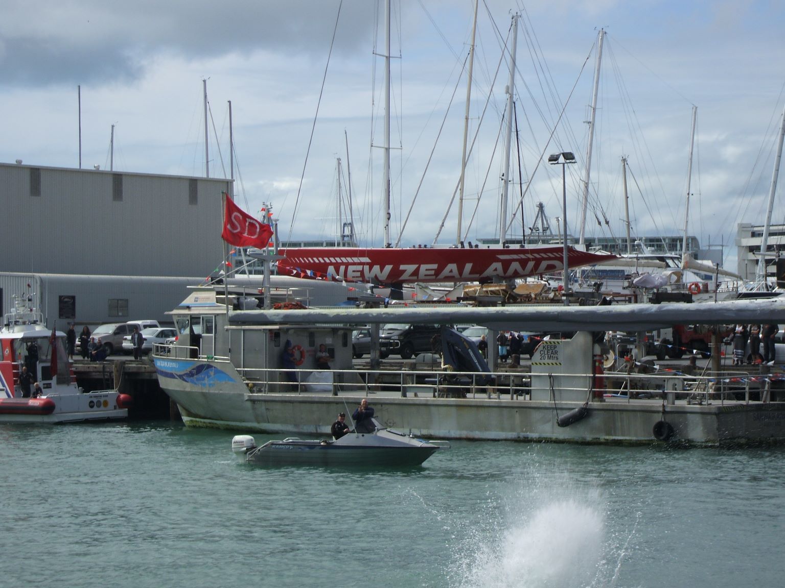 ... with limited success - as you can see by the splash!

