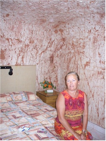 Our underground room at the hostel...
