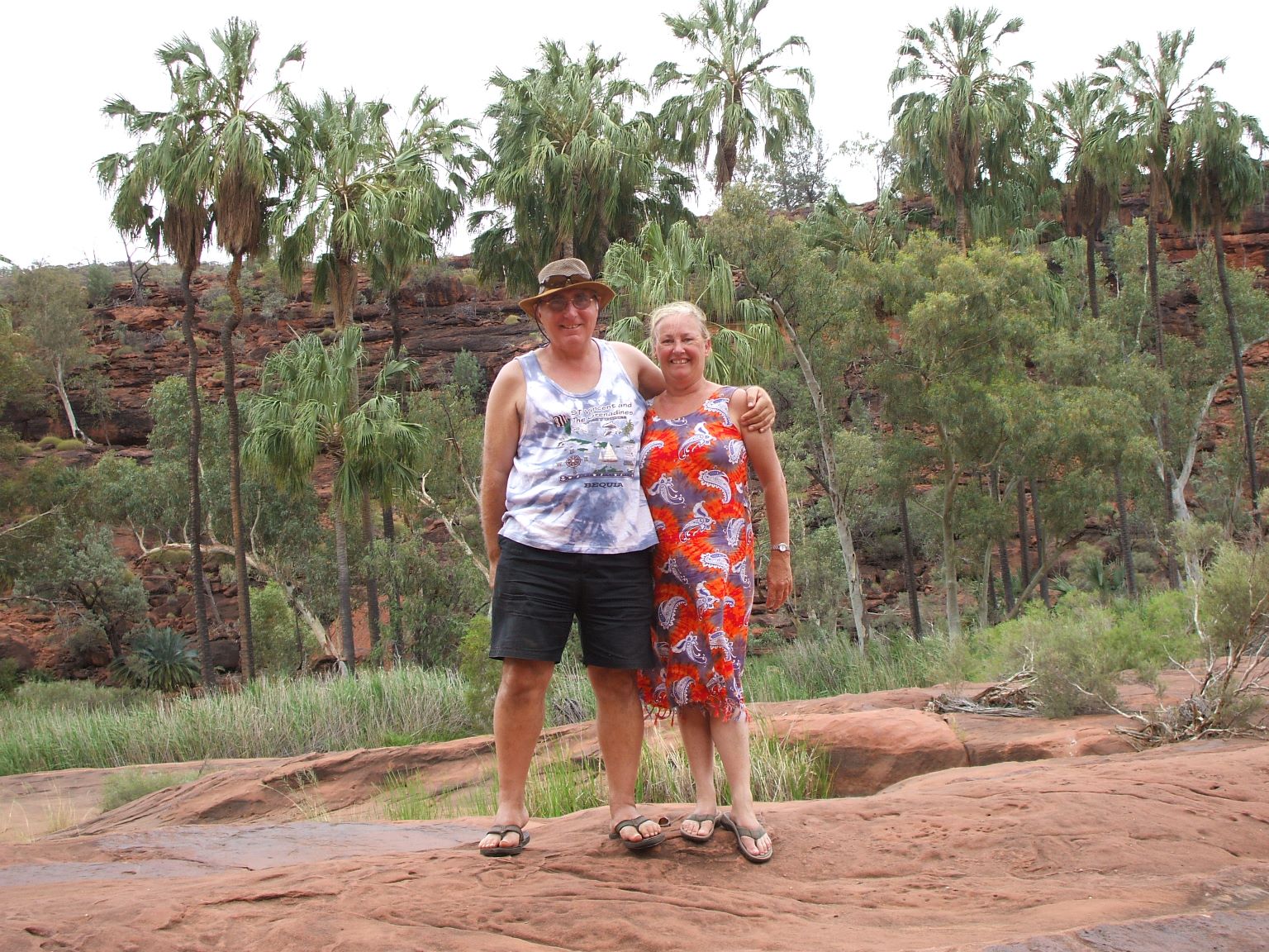 And the rare, stately central Australian Red Cabbage Palms and ancient cycads.