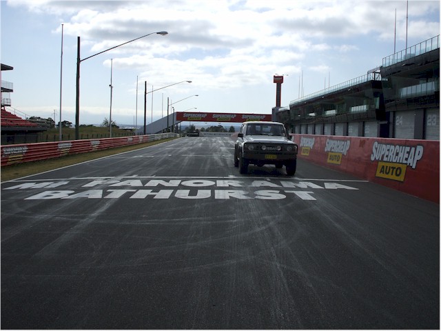 
'Betty' tries for the lap record at Mt Panorama, home of the Bathurst 1000 race circuit!