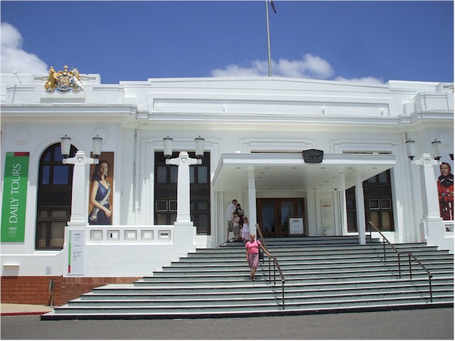 The original 'temporary' Parliament building - which was in use for 61 years!