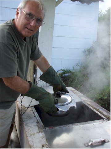 The caravan park had its own oven using natural thermal energy...