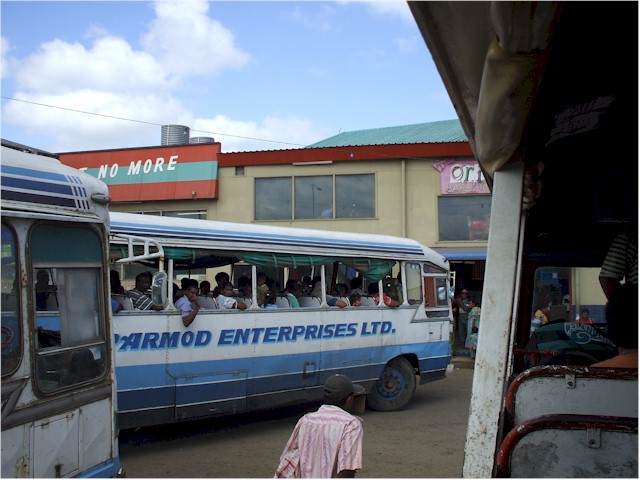 
The bus station at Labasa (capital of the island).
