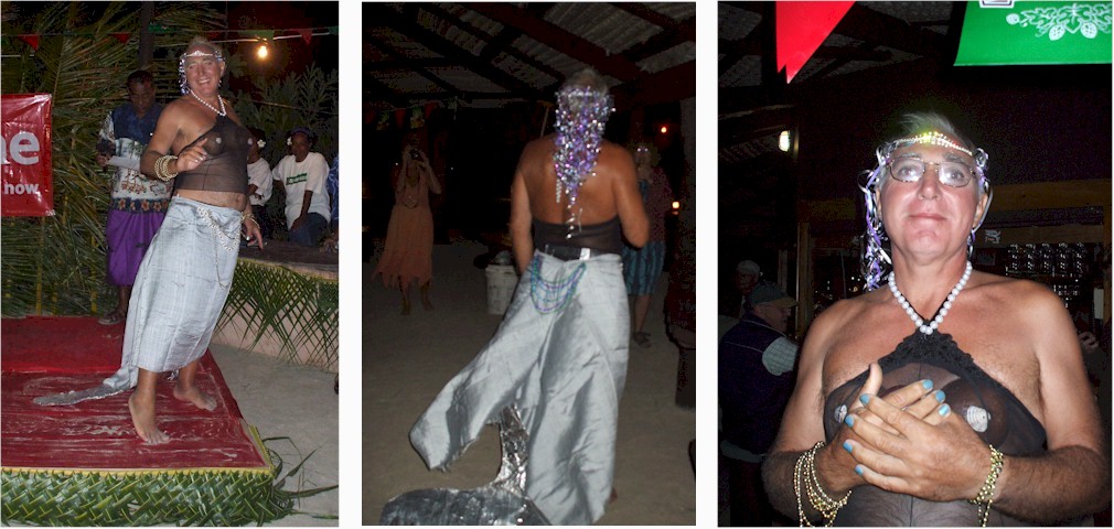 Keith 'Princess Codfish' enters the Island Princess fancy dress competition - we thought his mermaid costume should have won!
