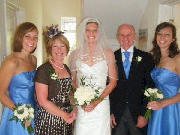 And proud parents Doug & Shirley with Alex on her wedding day 16th July, 2010 in the UK.
