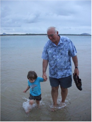 
...and Keith enjoys a walk with Xavier.
