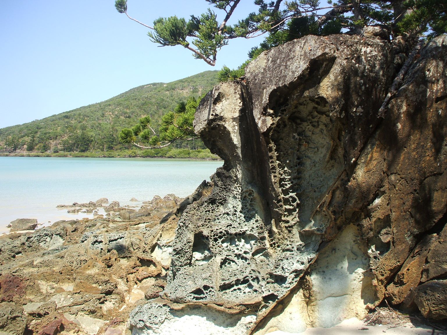 ... with interesting rock formations.
