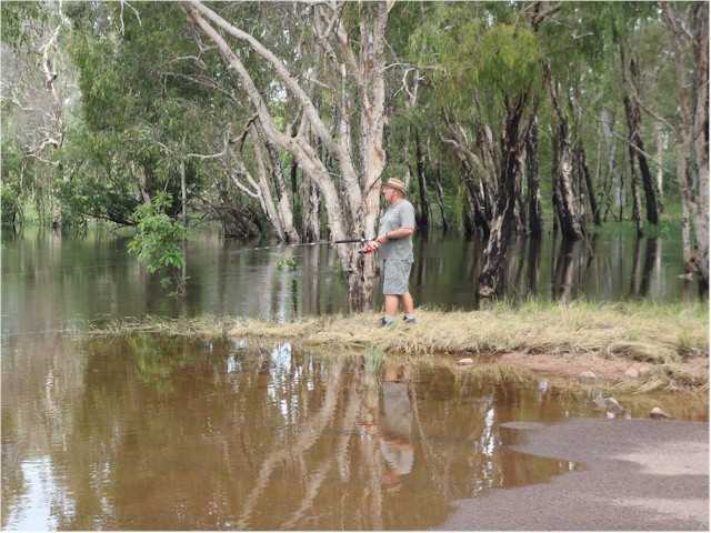 ... and REALLY pushes his luck with the crocs - and still doesn't catch a barra!

