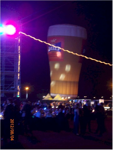 ... complete with inflation of the Carlton Mid Hot Air Baloon - followed by fireworks at midnight.
