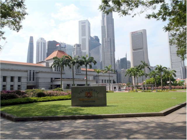 Singapore - a mix of architectures - colonial and modern...