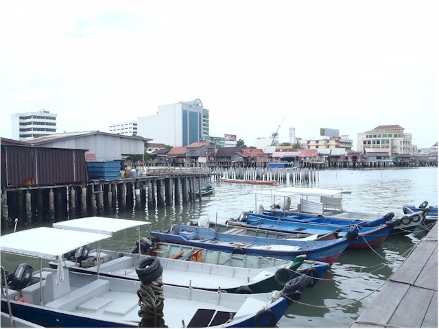 The 'Chew Jetties' at the chinese junk anchorage - picturesque but not a good anchorage!
