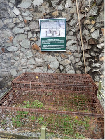 ... and a model of the tiger cages used to house Viet Cong prisoners.
