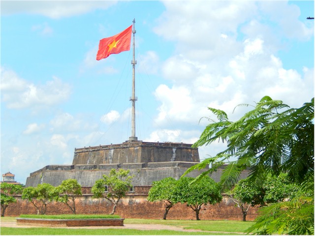 Hué was the former imperial city and construction of the moated Citadel began in 1804.
