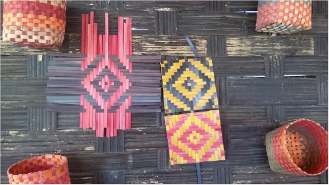 They also do beautiful basket weaving ...
