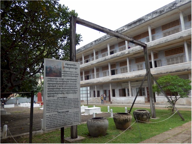 The gallows were busy - only 7 people were alive when the Vietnamese Army liberated Phnom Penh in early 1979.
