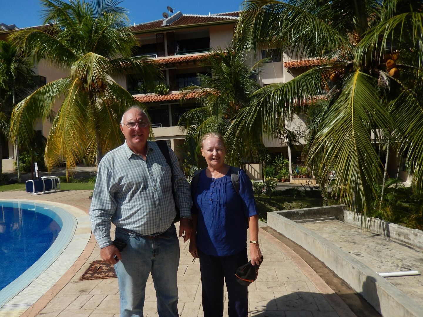 Keith and Christine about to depart Langkawi for Beijing via Kuala Lumpur.