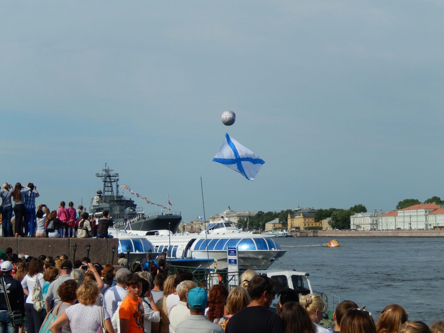 It was Russian Naval Day - and, being home to the Russian Navy, a lot of displays of patriotism.
