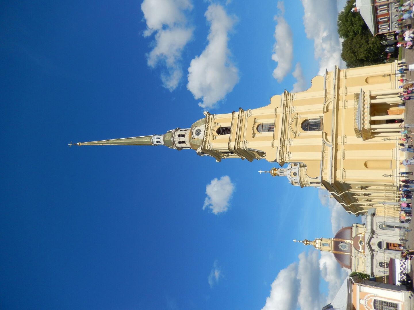 Saints Peter and Paul Cathedral, inside the walls of Peter and Paul Fortress on Zayachy Island.
