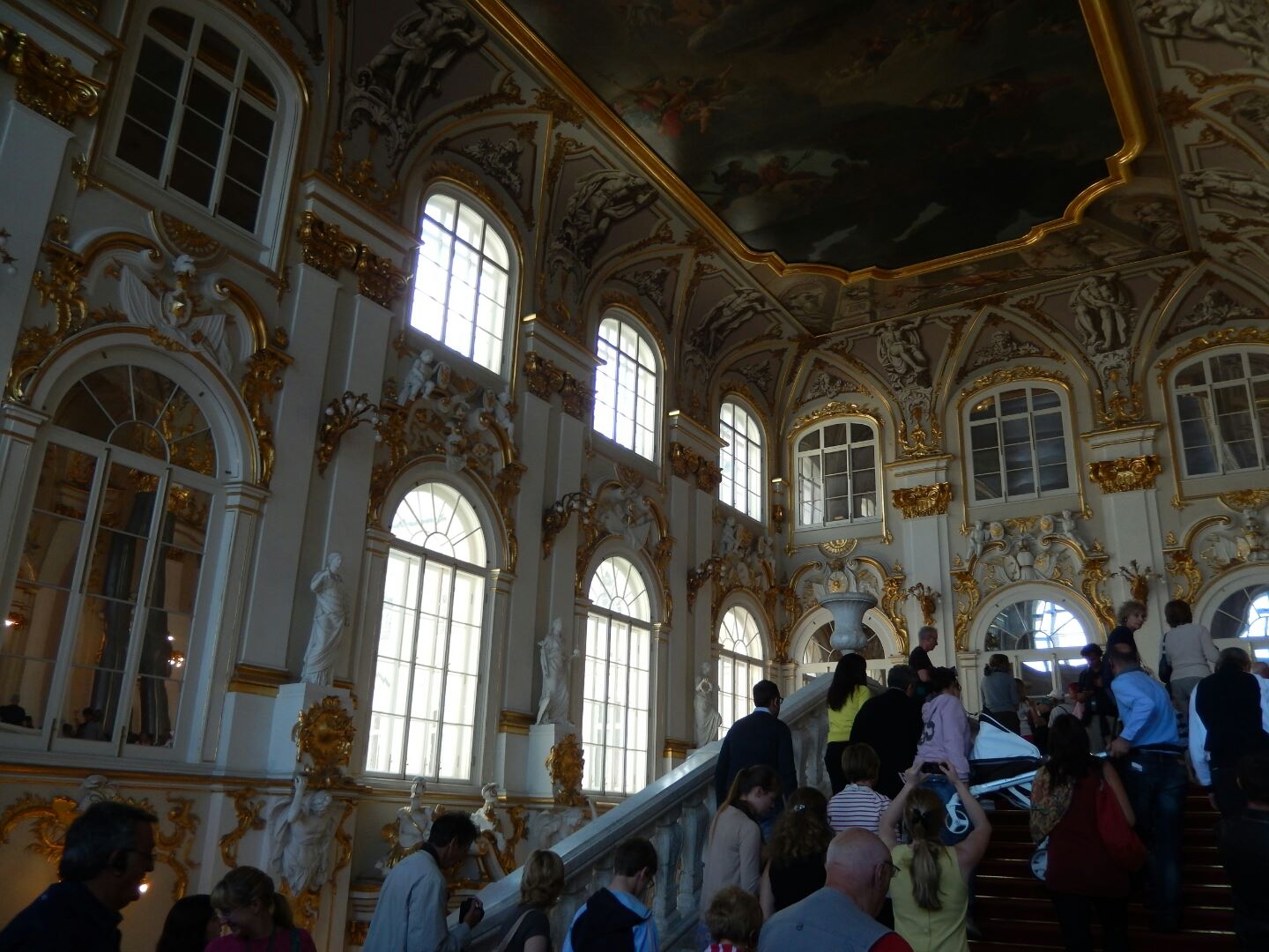 The entrance stairway is very ornate.
