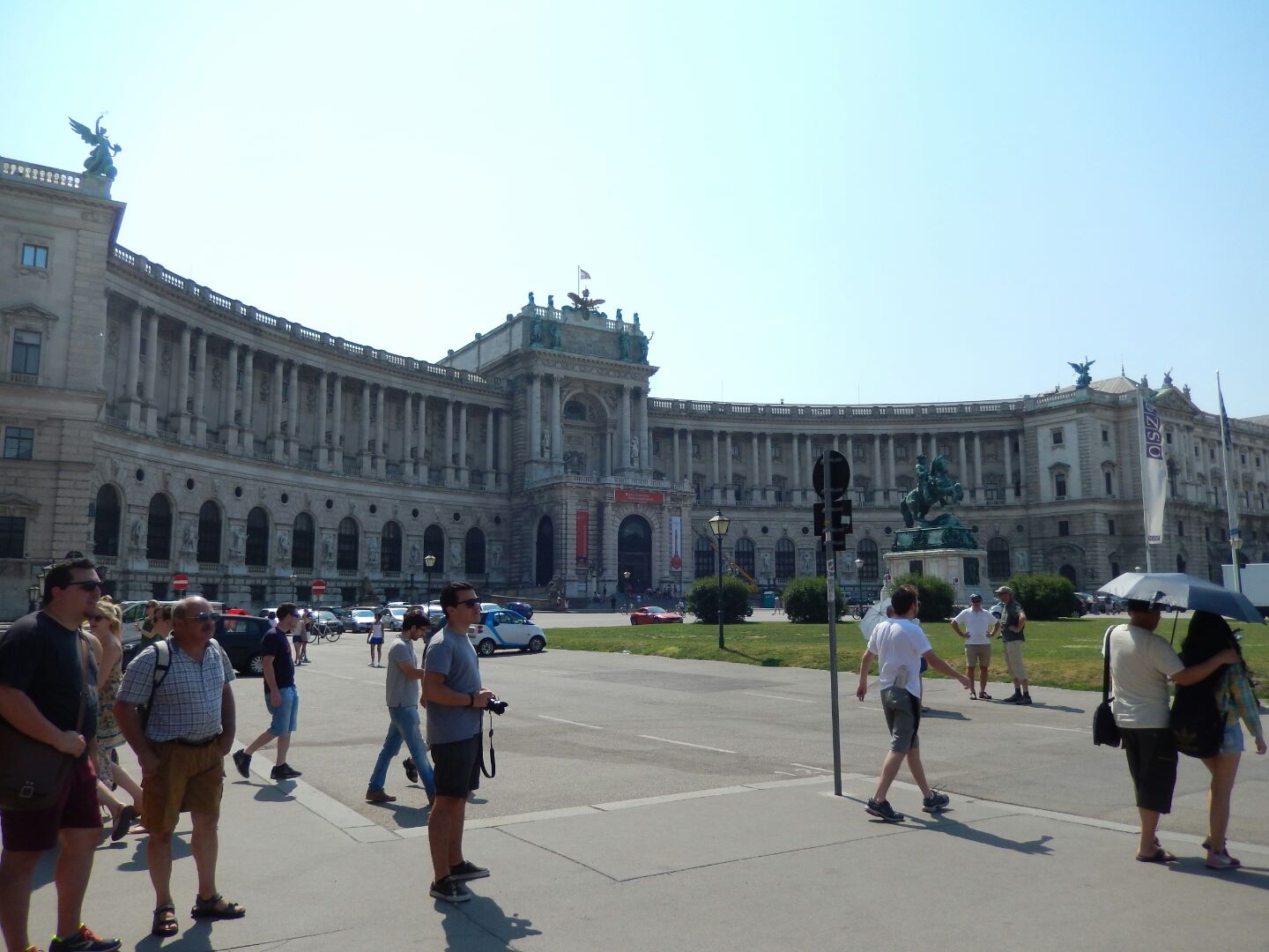 Heldenplatz ("Hero's Square"), outside Hofburg palace (the imperial palace of the Habsburgs), Vienna, Austria.