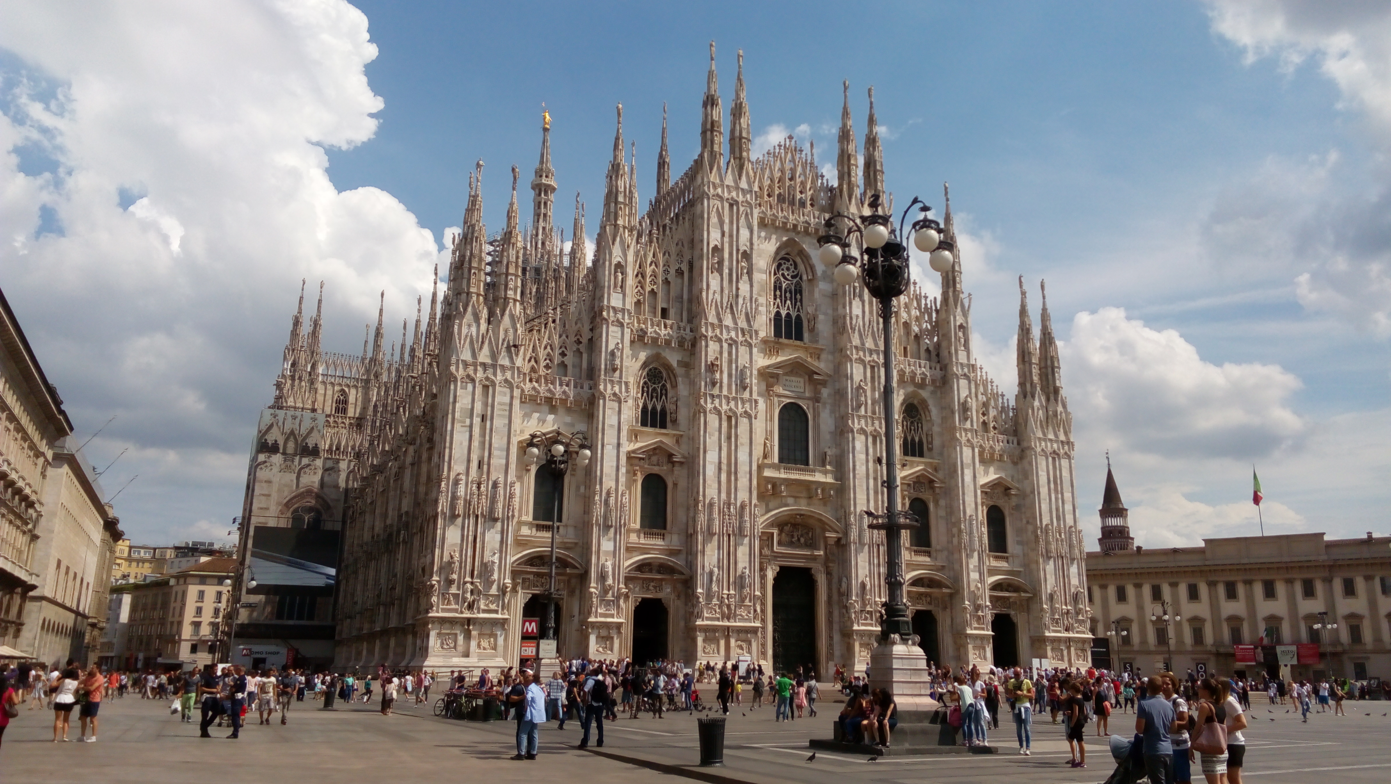 The Milan Duomo dominates the city. It is the third largest in the world.
