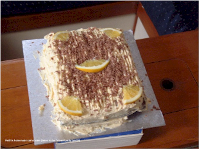 A party on board Poco Andante (including cake!) to farewell our remaining cruising friends who were stopping at Portimao.
